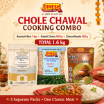 Dinesh Flour Mills Chole Chawal Cooking Combo with Basmati Rice, Kabuli Chana and Chana Masala