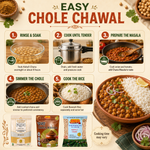 Chole Chawal Cooking Combo 1.6kg | Basmati Rice, Kabuli Chana & Chana Masala