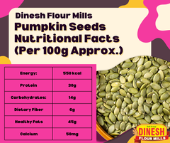 Pumpkin Seeds by Dinesh Flour Mills – Unpolished, Raw, and Free from Preservatives