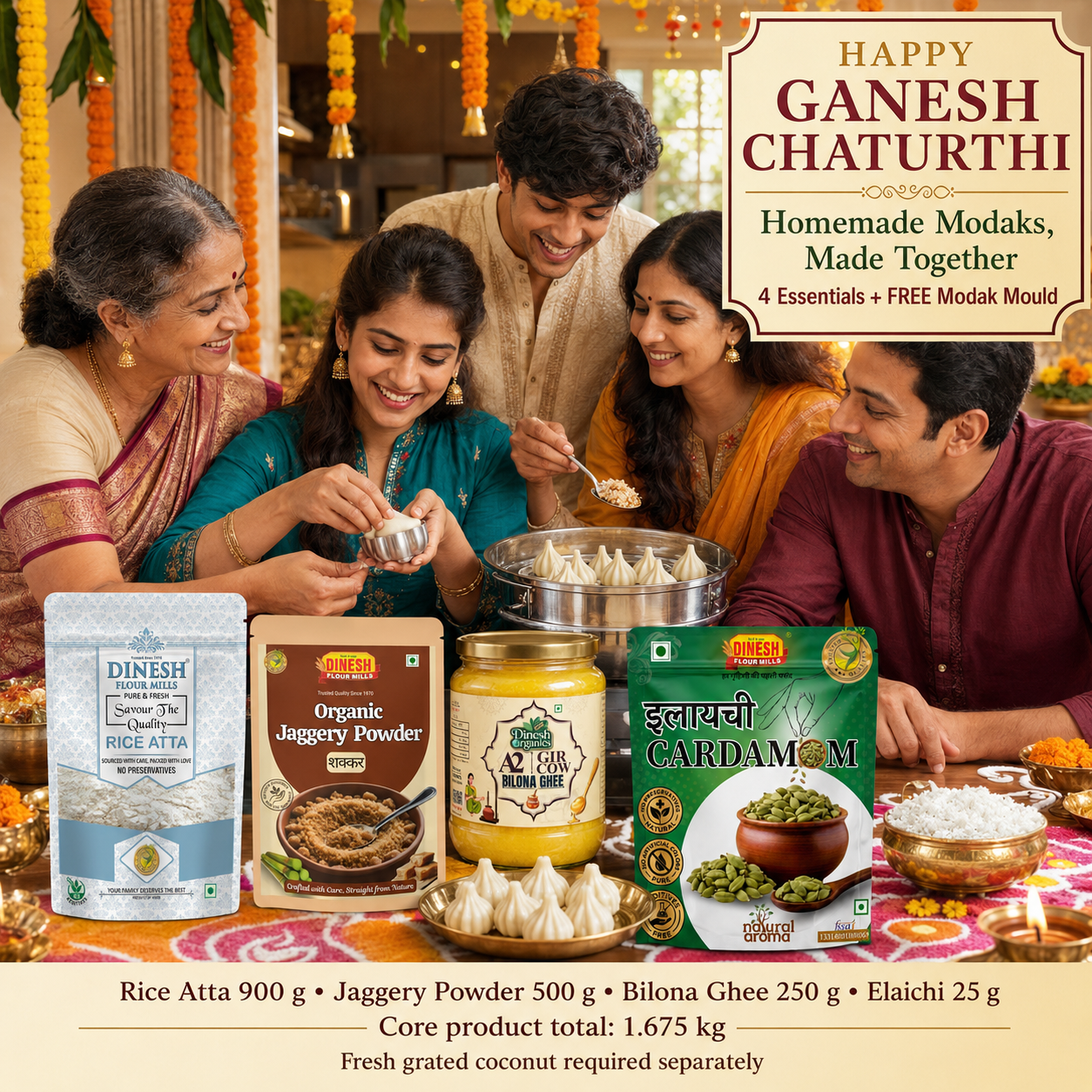 Ganesh Chaturthi Modak Combo | Dinesh Flour Mills