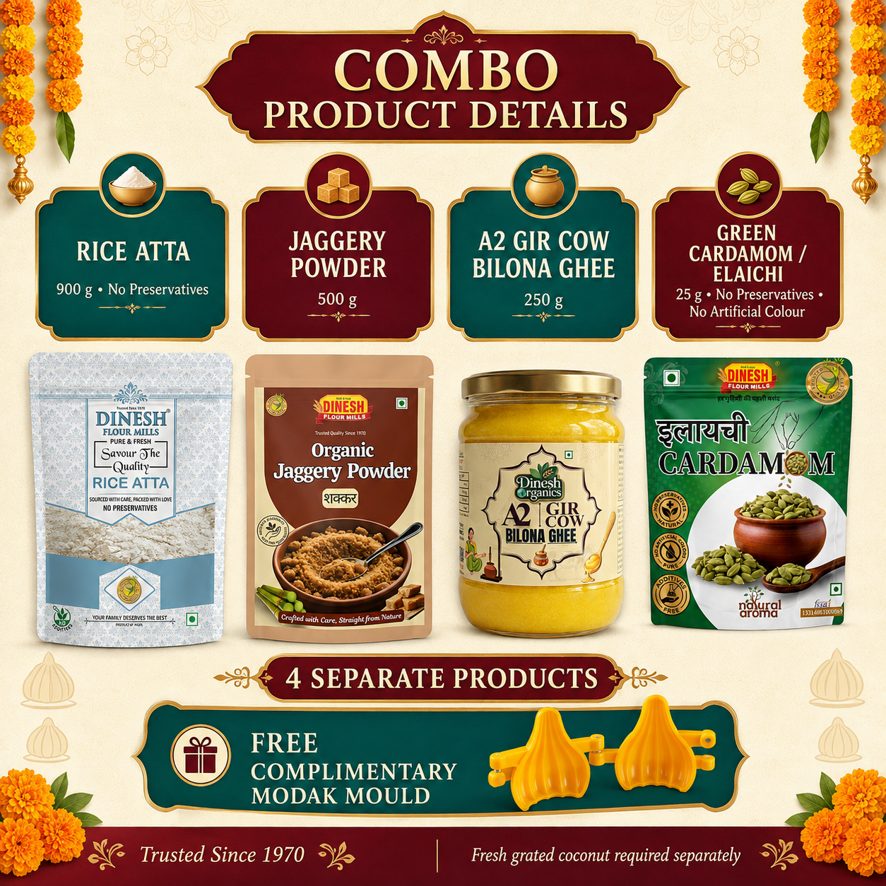 Ganesh Chaturthi Modak Combo | Dinesh Flour Mills