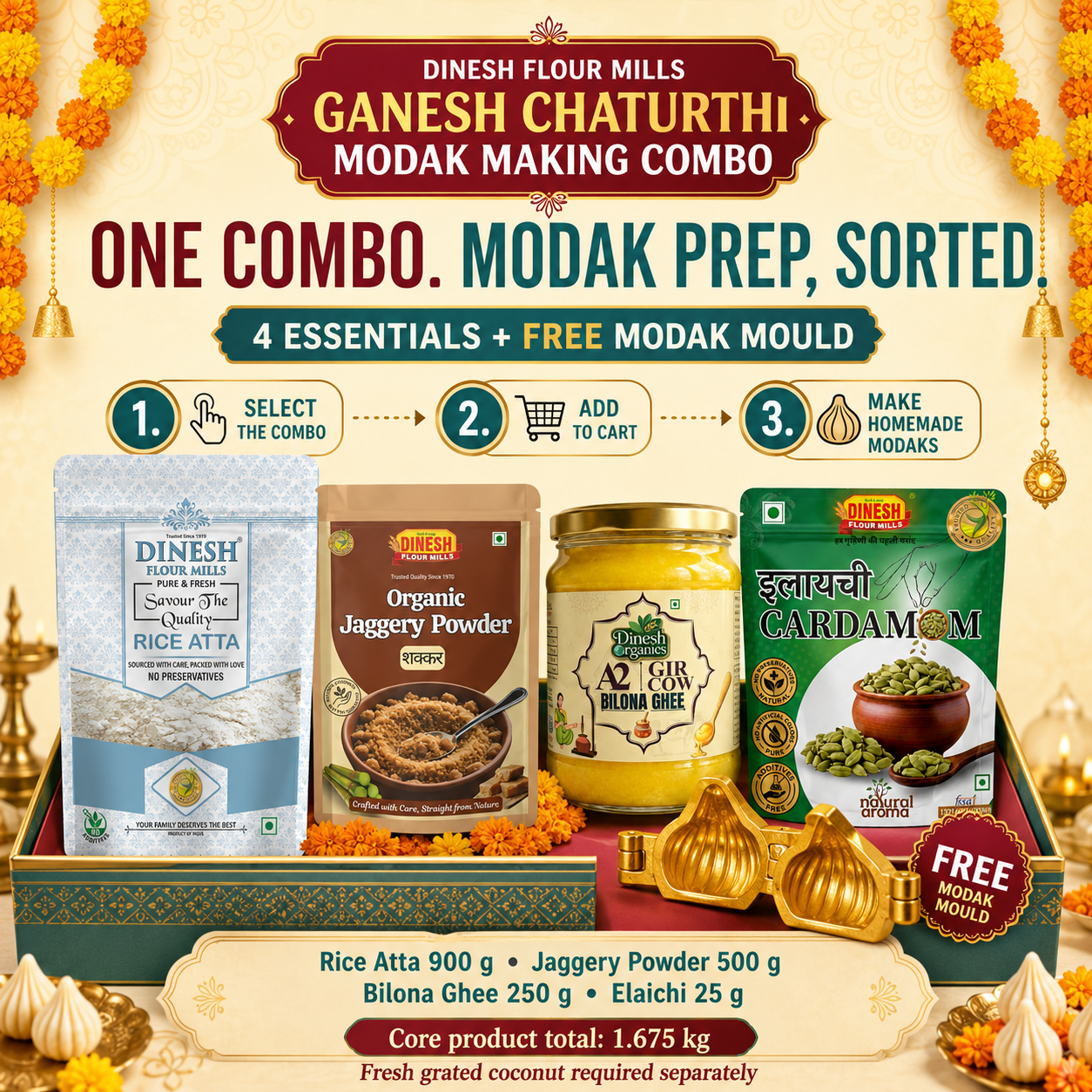 Ganesh Chaturthi Modak Combo | Dinesh Flour Mills