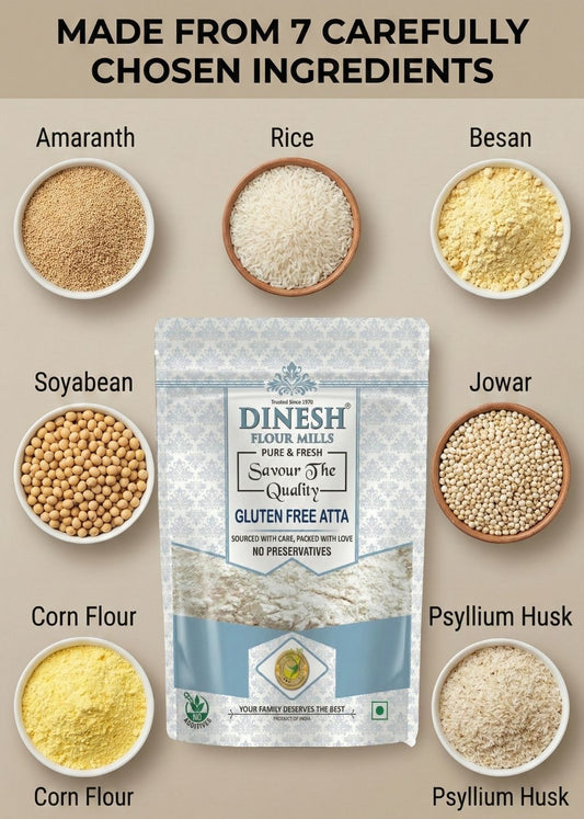 Gluten Free Atta | Multi Grain Flour Blend | No Preservatives | Freshly Prepared