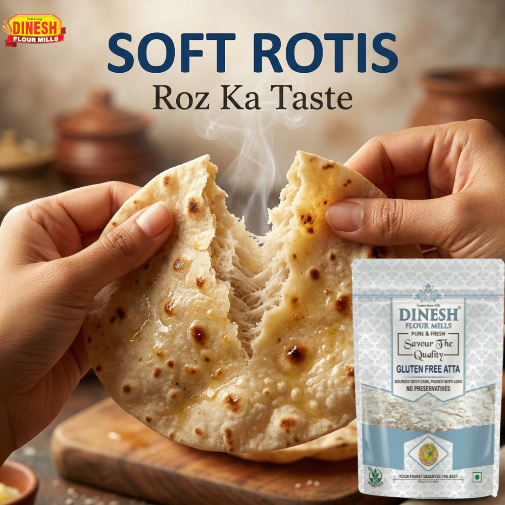 Gluten Free Atta | For Soft Rotis | Multi Grain Flour Blend | No Preservatives | Freshly Prepared