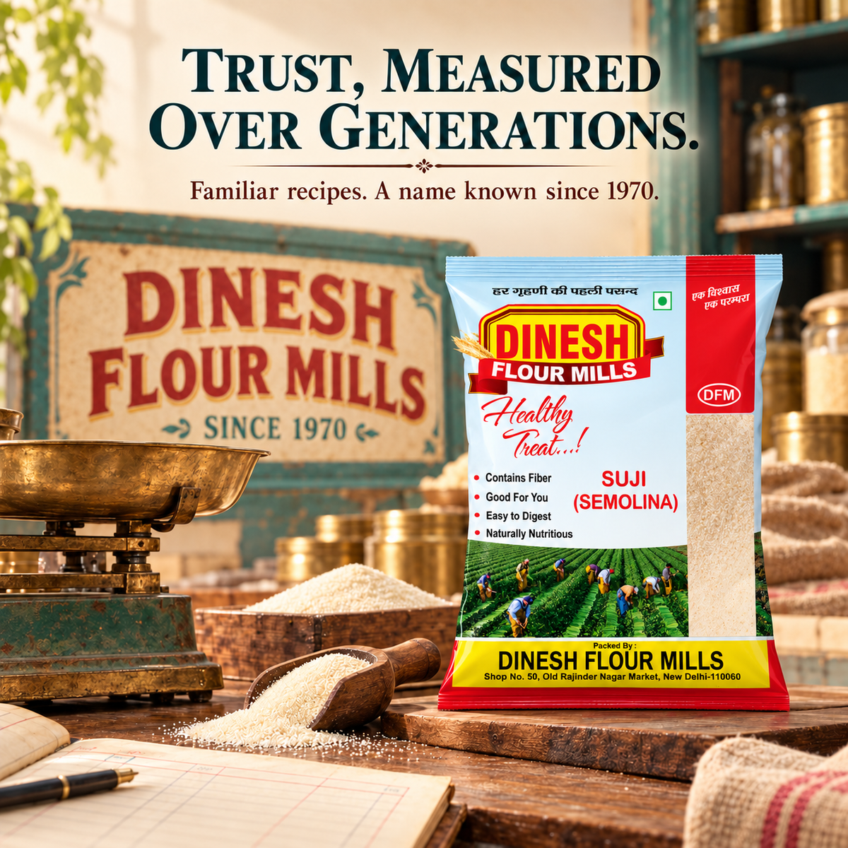 Sooji / Suji (Wheat Semolina) for Halwa, Upma & Chilla