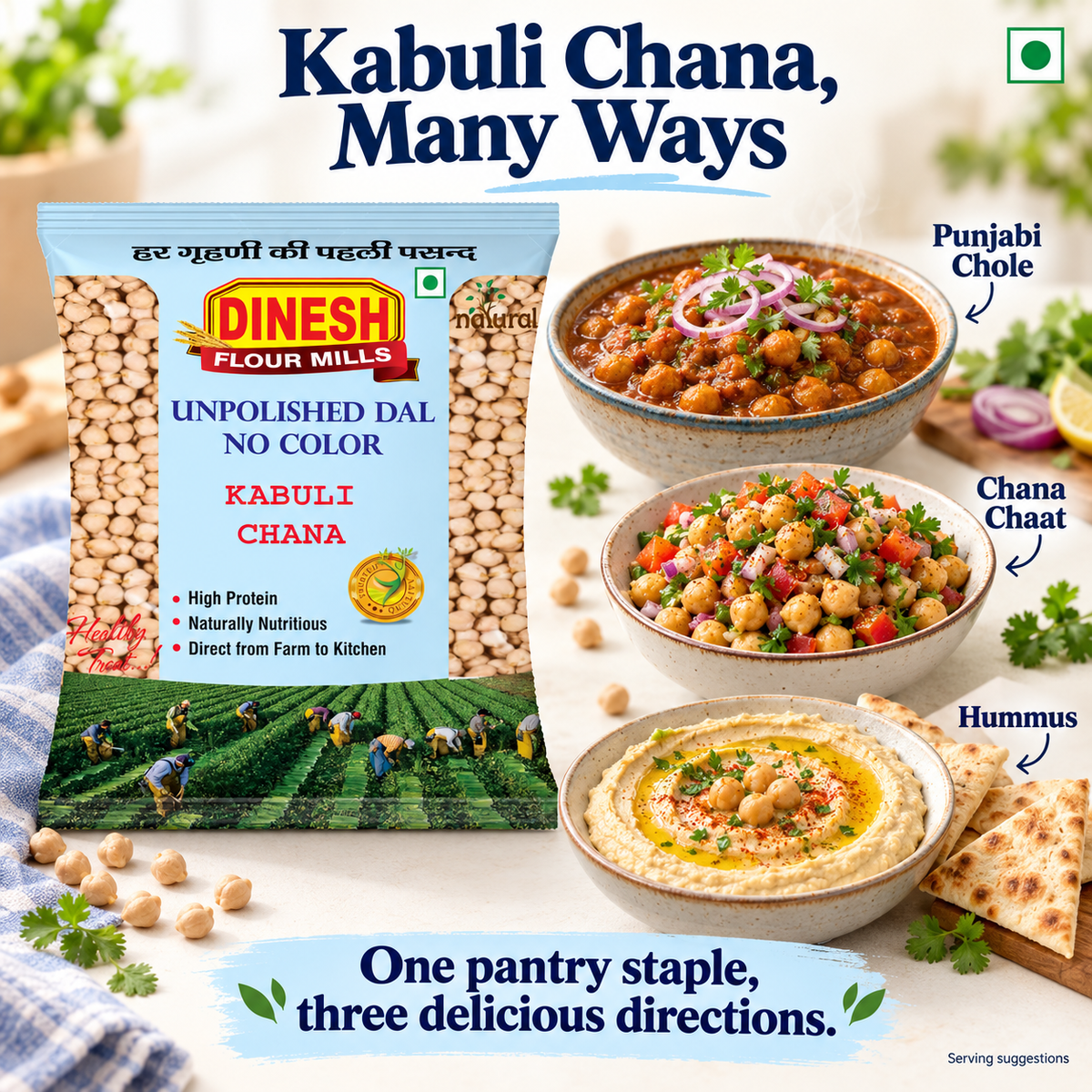 Kabuli Chana (White Chana / Safed Chana) | Unpolished | No Preservatives