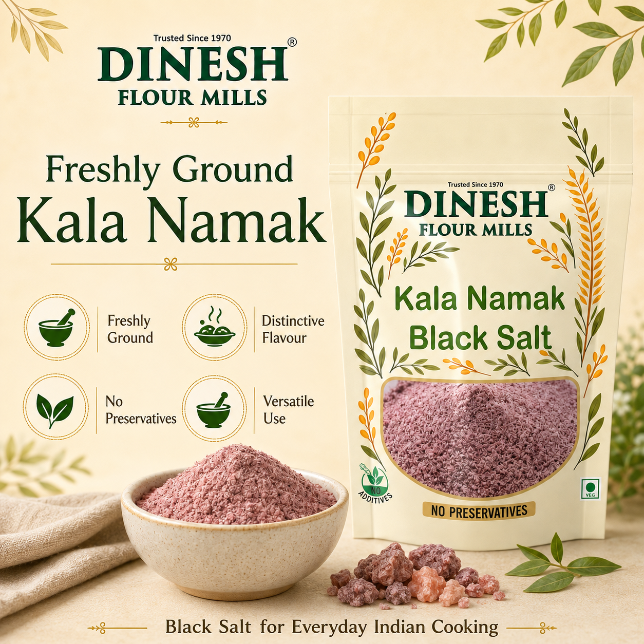 Kala Namak / Black Salt Freshly Ground | Indian Black Salt
