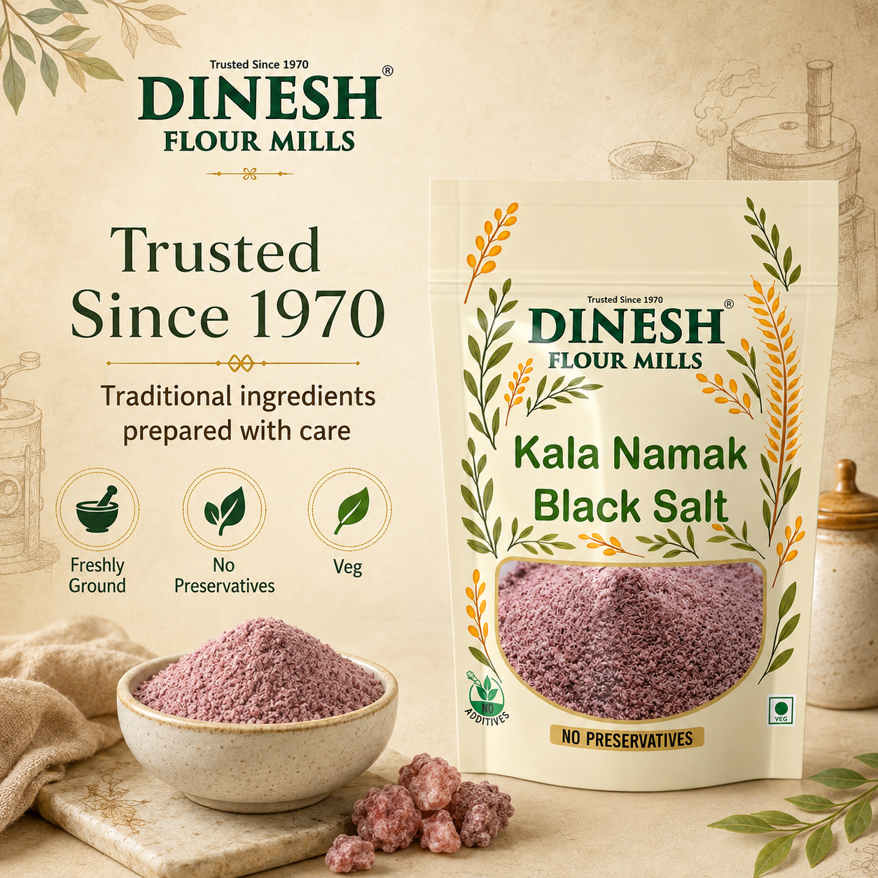 Kala Namak / Black Salt Freshly Ground | Indian Black Salt