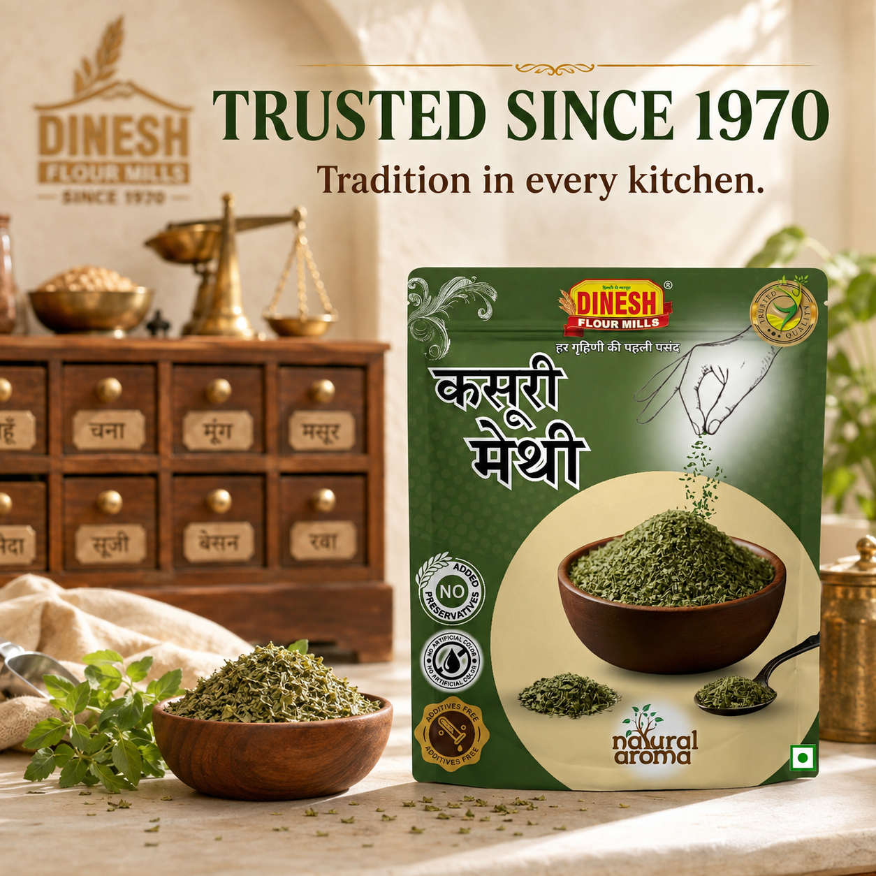 Kasuri Methi (Dried Fenugreek Leaves) | No Added Preservatives