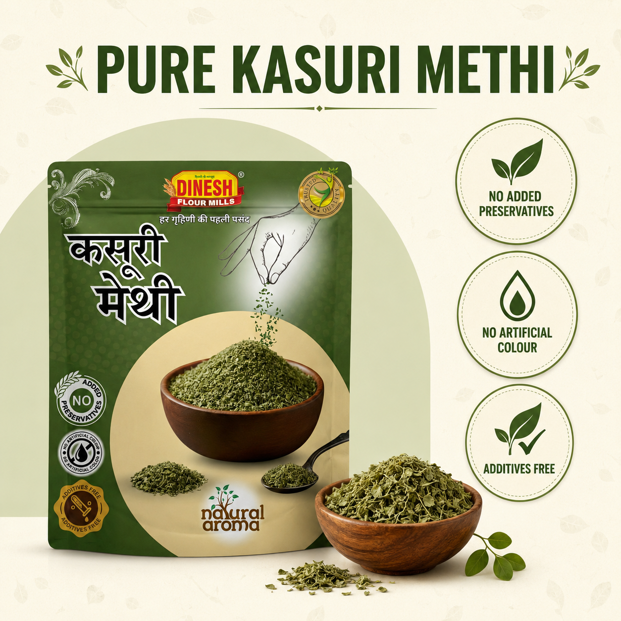 Kasuri Methi (Dried Fenugreek Leaves) | No Added Preservatives