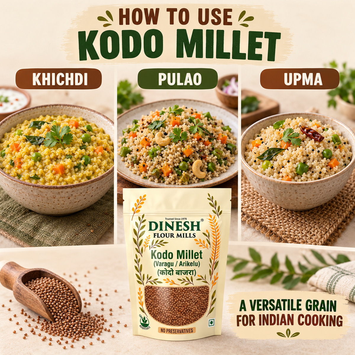 Kodo Millet I Raw & Unpolished  | Varagu I Arikelu