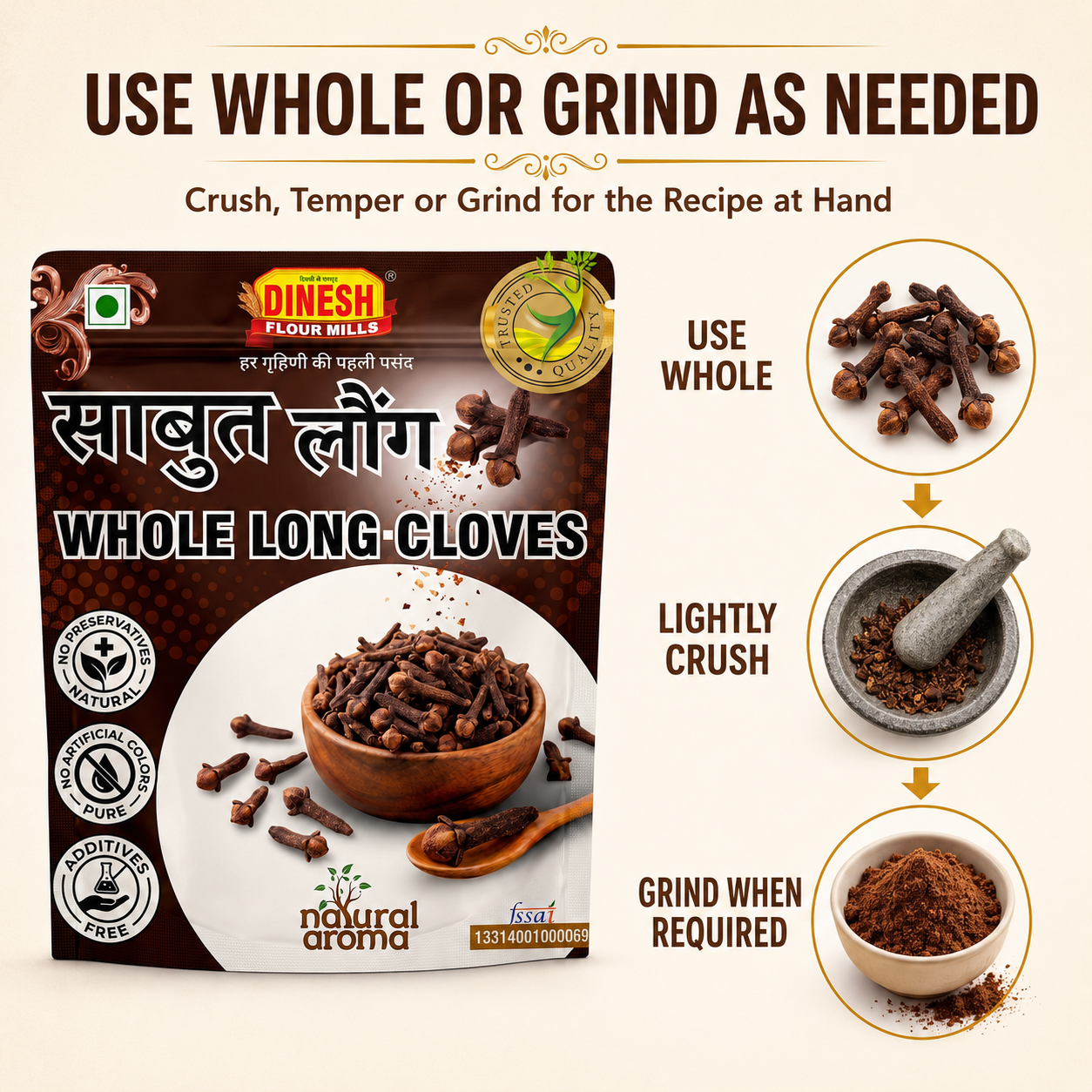 Whole Laung (Cloves) | Freshly Packed Sabut Laung | No Preservatives
