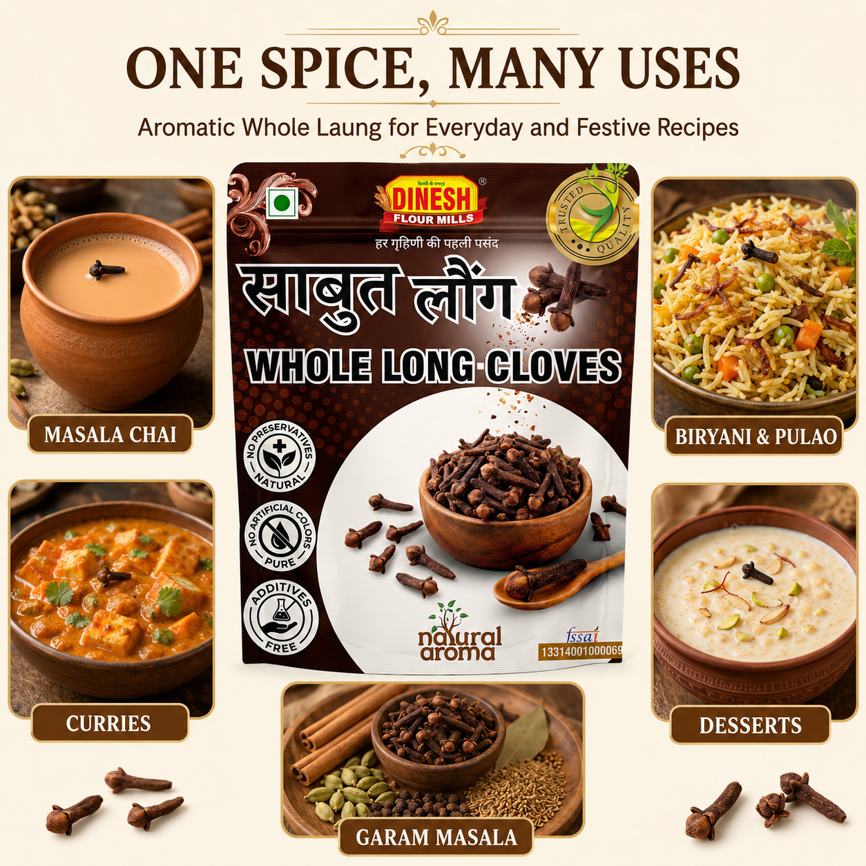 Whole Laung (Cloves) | Freshly Packed Sabut Laung | No Preservatives