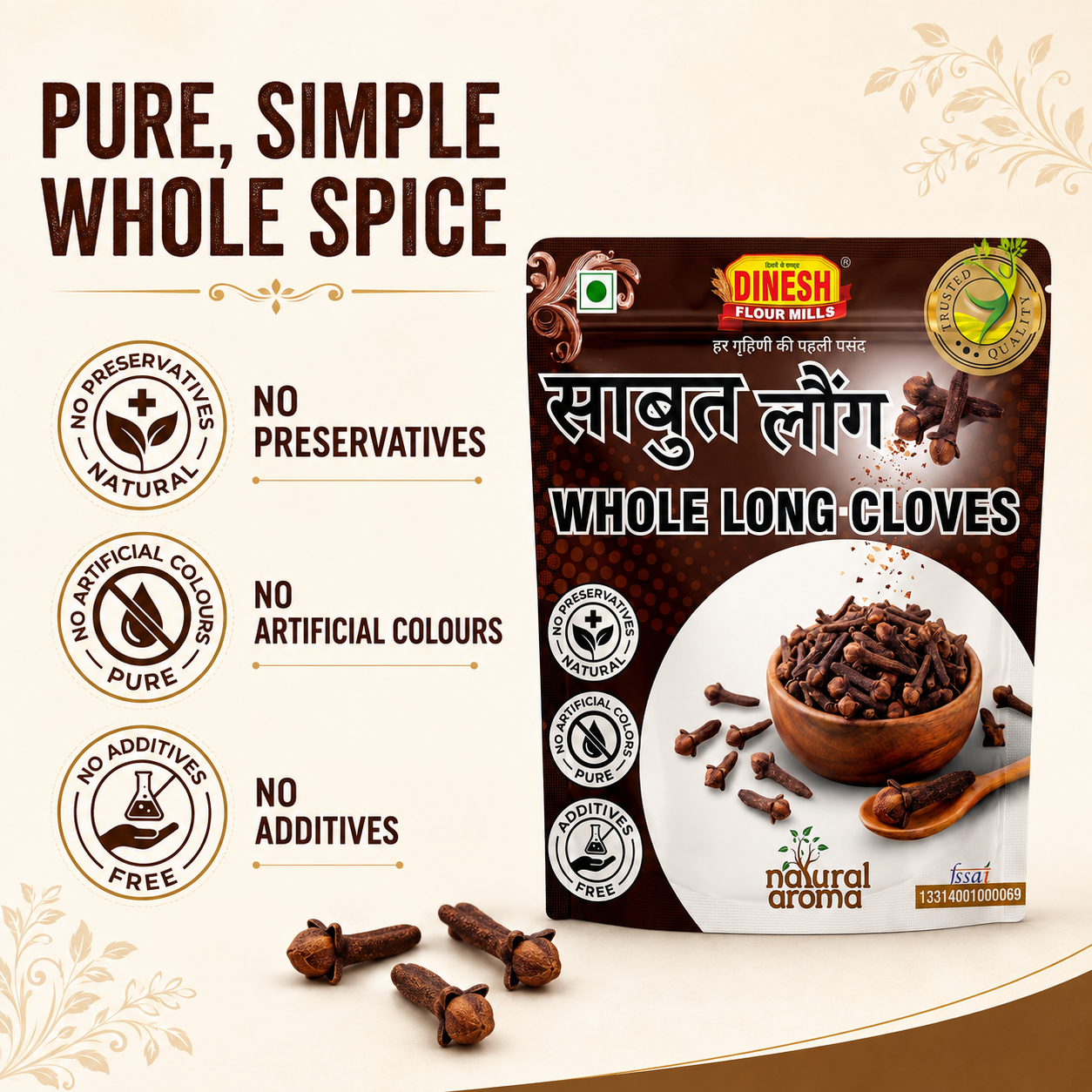 Whole Laung (Cloves) | Freshly Packed Sabut Laung | No Preservatives