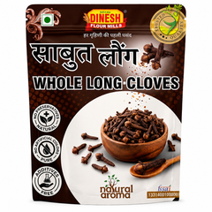 Buy Dinesh Flour Mills Whole Laung (Cloves), freshly packed with no preservatives. Ideal for chai, biryani, pulao, curries, masalas and desserts.