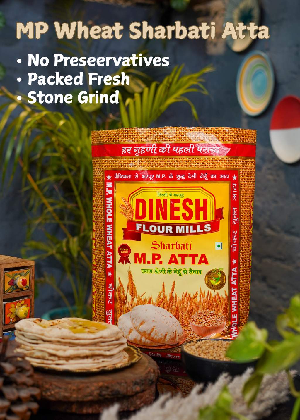 MP Wheat Sharbati Premium Atta -5Kg