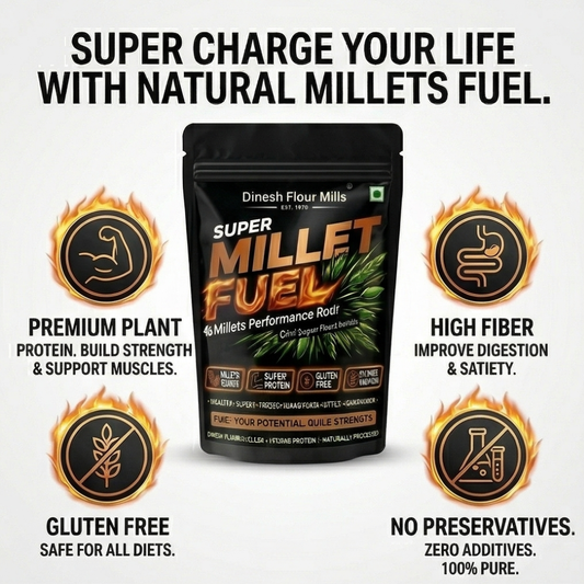 Millet Fuel Multimillet Blend | Kodo, Foxtail, Little, Barnyard, Proso, Browntop | Dinesh Flour Mills