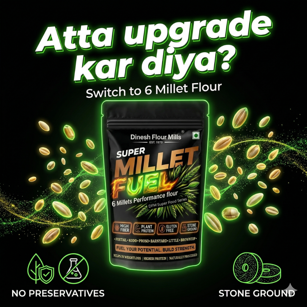 Millet Fuel Multimillet Blend | Kodo, Foxtail, Little, Barnyard, Proso, Browntop | Dinesh Flour Mills