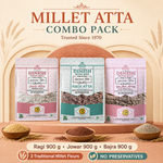 Dinesh Flour Mills Millet Atta Combo Pack with Ragi, Jowar and Bajra Atta