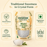 Mishri Dana (Candy Sugar) | Small White Rock Sugar Crystals for Pooja, Prasad, Sweets