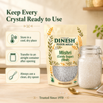 Mishri Dana (Candy Sugar) | Small White Rock Sugar Crystals for Pooja, Prasad, Sweets