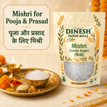 Mishri Dana (Candy Sugar) | Small White Rock Sugar Crystals for Pooja, Prasad, Sweets