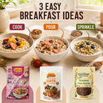 Oats and Muesli Breakfast Combo Pack with Roasted Flax Seeds