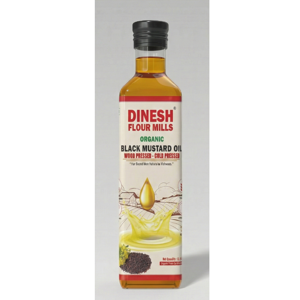 Organic Black Mustard Oil | Wood Pressed & Cold Pressed