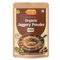 Made from organically sourced sugarcane

Finely ground jaggery powder for easy everyday use

Natural brown colour with rich, traditional taste

Ideal for tea, coffee, sweets, and Indian recipes

Free-flowing texture, easy to measure and store

Packed hygienically by Dinesh Flour Mills

Trusted quality since 1970