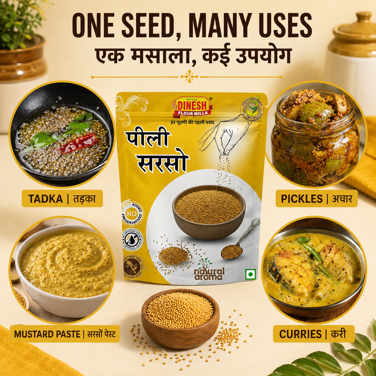 Peeli Sarson (Yellow Mustard Seeds) | पीली सरसों