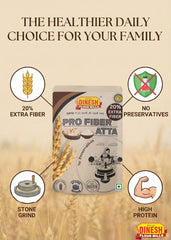 Pro Fiber Atta – Stone Ground Wheat Flour with 20% Extra Fiber