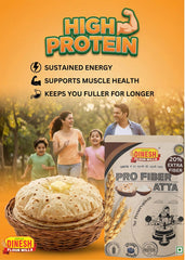 Pro Fiber Atta – Stone Ground Wheat Flour with 20% Extra Fiber