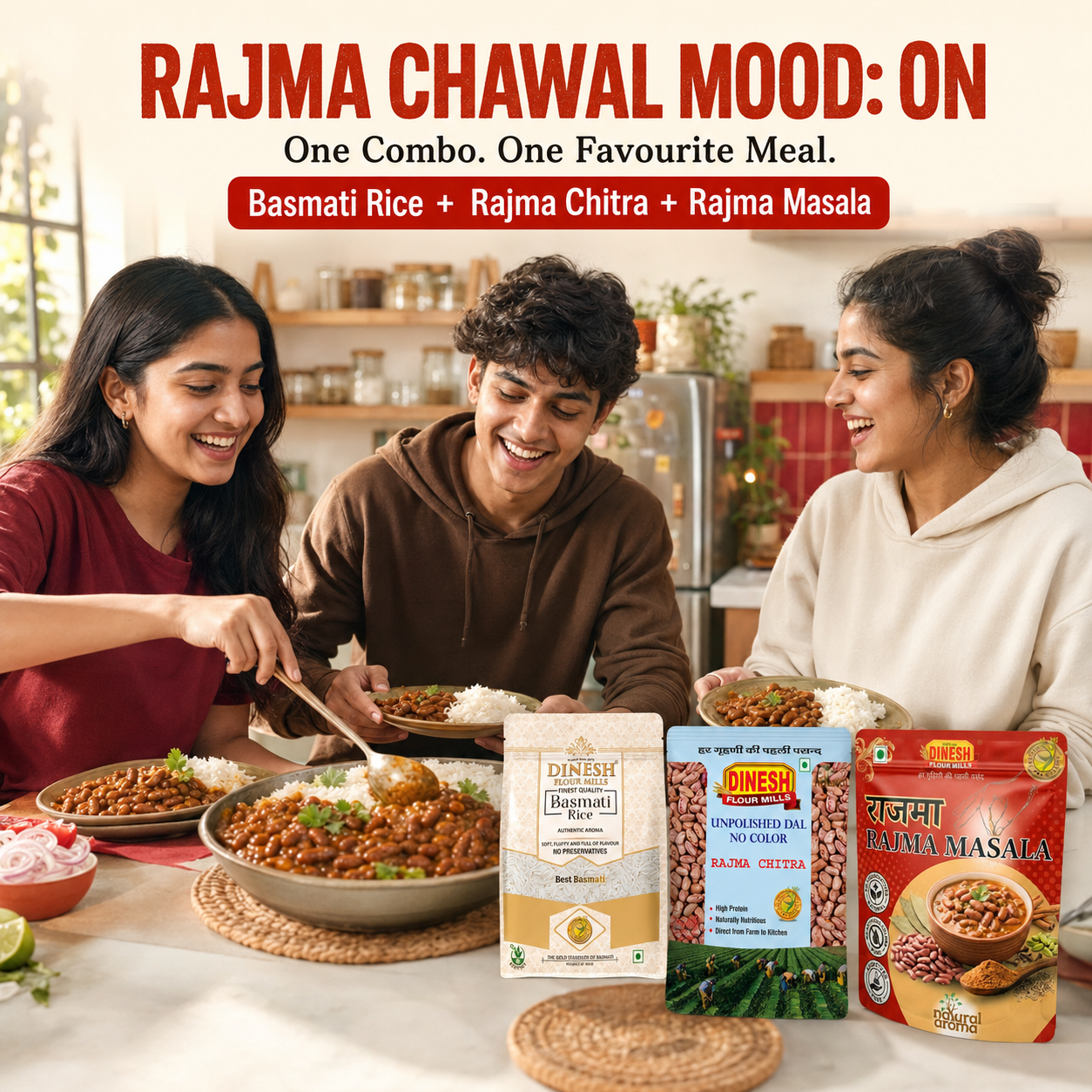 Rajma Chawal Cooking Combo 1.6kg | Choose Rajma Chitra or Jammu