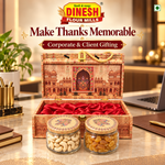 Rajwadi Gold Kaju & Kishmish Gift Hamper | 2-Jar Dry Fruit Gift Box | Dinesh Flour Mills