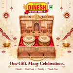 Rajwadi Gold Kaju & Kishmish Gift Hamper | 2-Jar Dry Fruit Gift Box | Dinesh Flour Mills