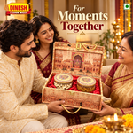 Rajwadi Gold Kaju & Kishmish Gift Hamper | 2-Jar Dry Fruit Gift Box | Dinesh Flour Mills