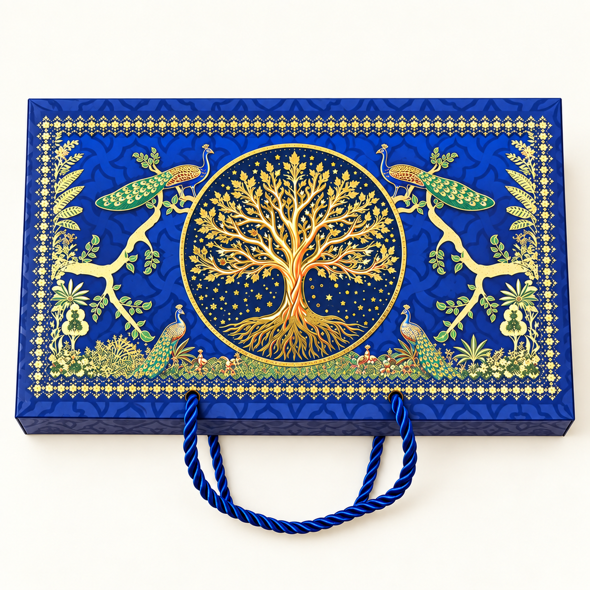 Royal Blue Kaju & Badam Gift Hamper | 2 Jar Dry Fruit Gift Box | Dinesh Flour Mills