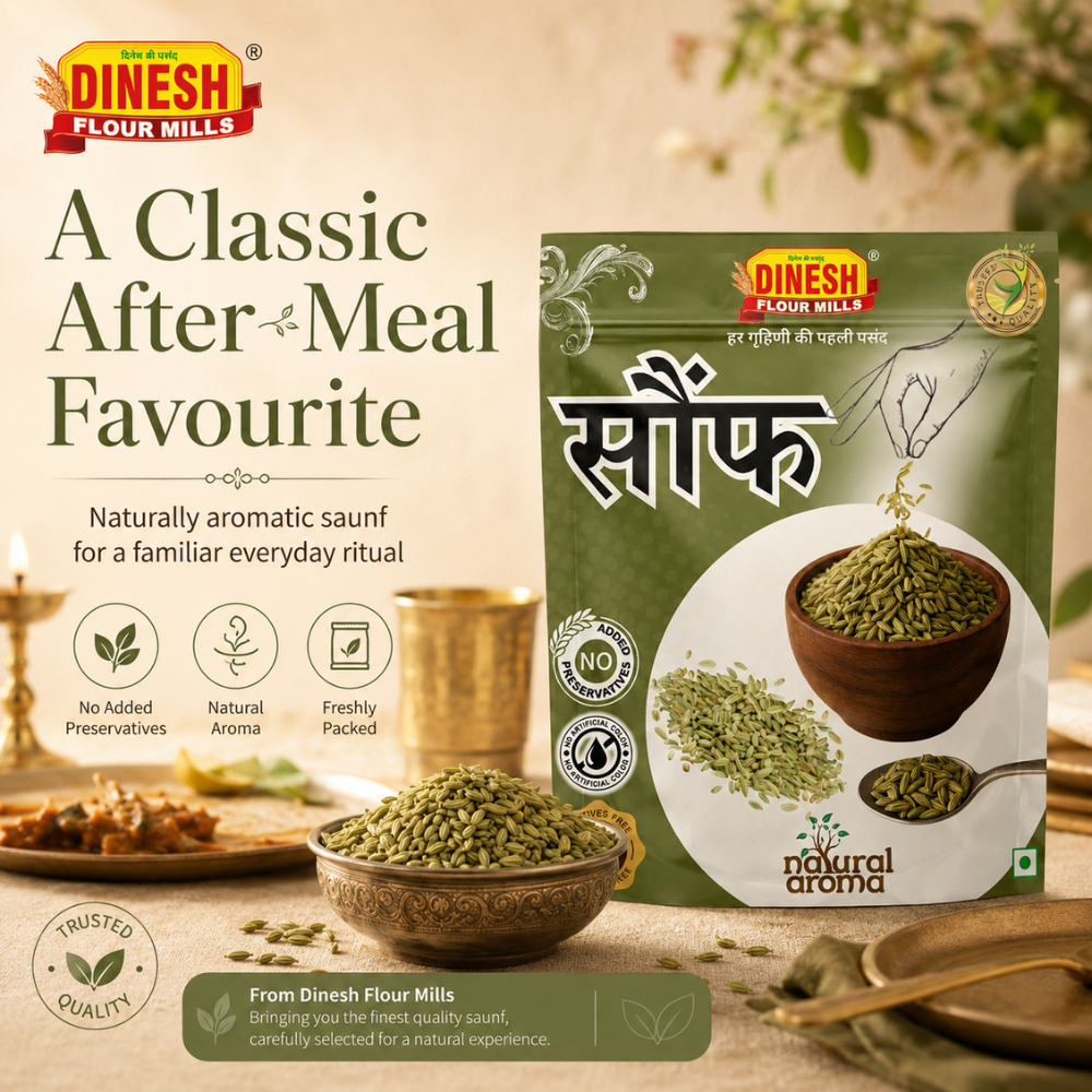 Saunf Fennel Seeds | सौंफ | Natural Sweet Aromatic Saunf | Dinesh Flour Mills