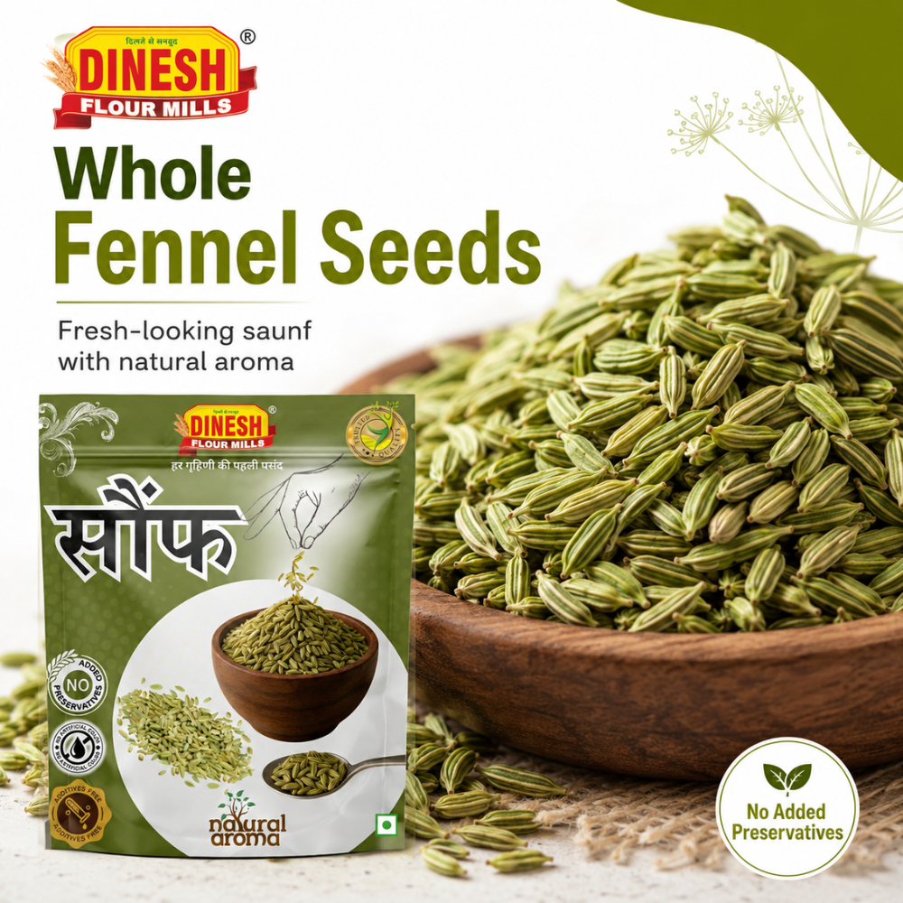 Saunf Fennel Seeds | सौंफ | Natural Sweet Aromatic Saunf | Dinesh Flour Mills