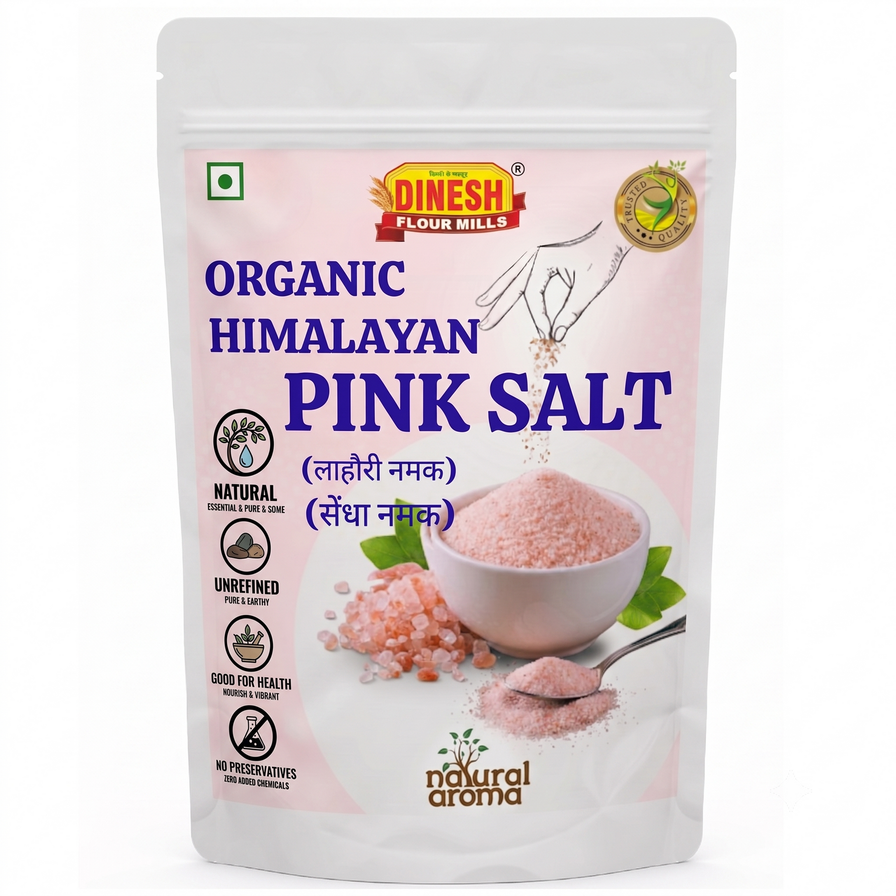 Organic Himalayan Pink Salt (Lahori Namak) | Natural Unrefined Rock Salt | Sendha Namak