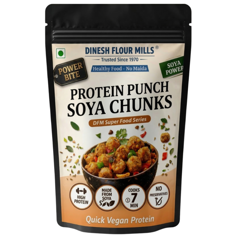 Soya Chunks (Plants Based Protein) | No Preservatives | Dinesh Flour Mills