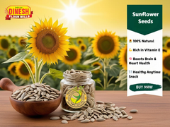 Sunflower Seeds – Unpolished, Raw & Preservative-Free | Dinesh Flour Mills