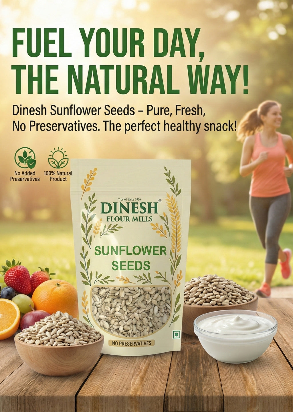 Sunflower Seeds – Unpolished I Raw I No Preservatives | Dinesh Flour Mills