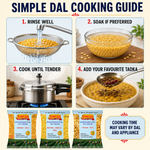 Unpolished Dal Combo Pack 1.5 kg | Arhar Dal, Moong Dhuli Dal & Chana Dal | 3 × 500 g