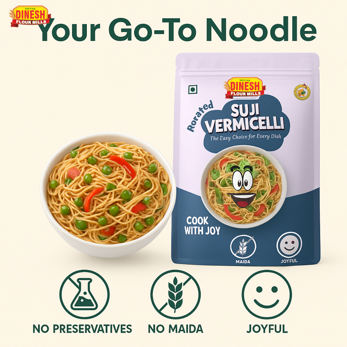 Roasted Vermicelli | Made from 100% Suji | No Maida, No Preservatives