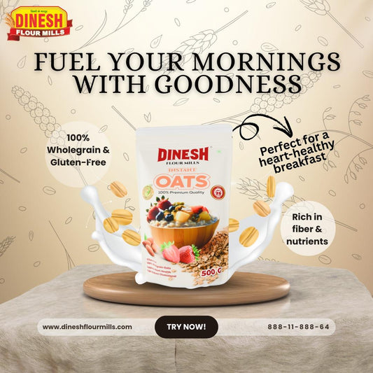 OATS FLAKES (OATS POHA) Avena Sativa-Quick Oats | Steel Cut Oats I Instant Cooking Oats | Gluten-Free | High Fiber & Protein | Heart-Healthy | Ideal for Busy Lifestyles & Weight Watchers