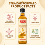 Organic Yellow Mustard Oil 1 L | Wood-Pressed, Cold-Pressed & Unfiltered Peeli Sarson Oil