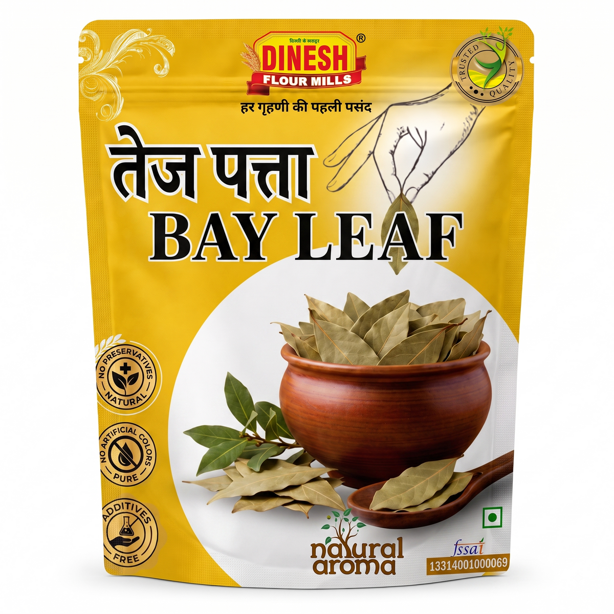 Dinesh Flour Mills Tej Patta whole Bay Leaf packet