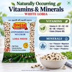 White Lobia (Black Eyed Peas/Cowpea Beans) | Unpolished, No Added Colour I No Preservatives
