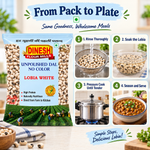 White Lobia (Black Eyed Peas/Cowpea Beans) | Unpolished, No Added Colour I No Preservatives
